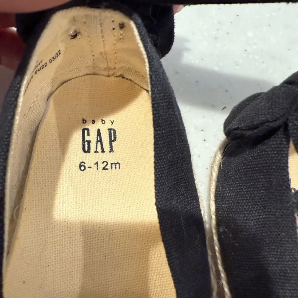 Baby GAP Black Cotton Sandal Shoes